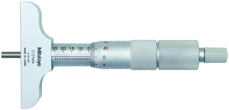 Micrometru de adâncime, tije interschimbabile 0-25mm, 63mm Baza