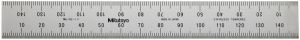 Стальная жесткая линейка Mitutoyo 182‑111 длиной 150 мм, шириной 19  мм