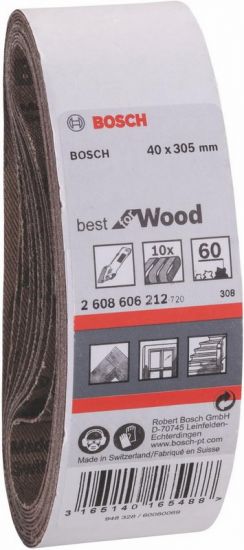 Benzile abrazive Bosch 2608606212, 40 x 303 mm, P60