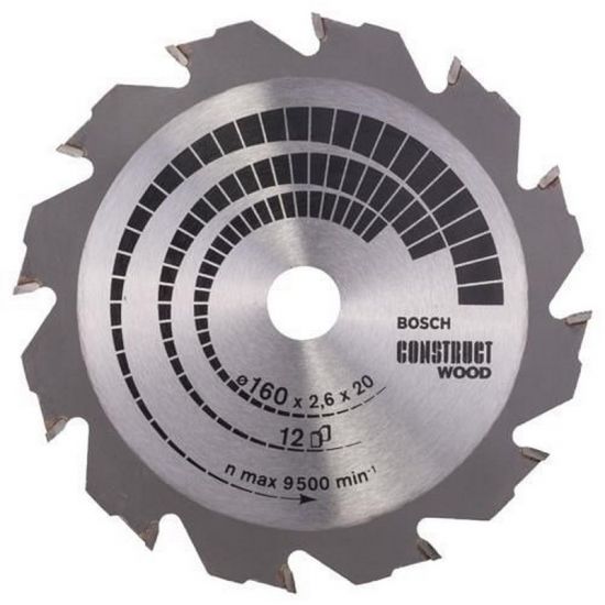 Disc de tăiere Bosch Construct Wood 2608640630 (160 mm, 12 dinți, 20 mm) Disc de tăiere Bosch Construct Wood 2608640630 (160 mm, 12 dinți, 20 mm)