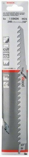 Pânze pentru lemn BOSCH S1542K 240 mm, set (2608650682) 5 buc