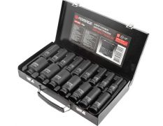 Set de capete tubulare adânci cu impact, hexagonale FORSAGE F-4167-5MPB (16 piese, 1/2")