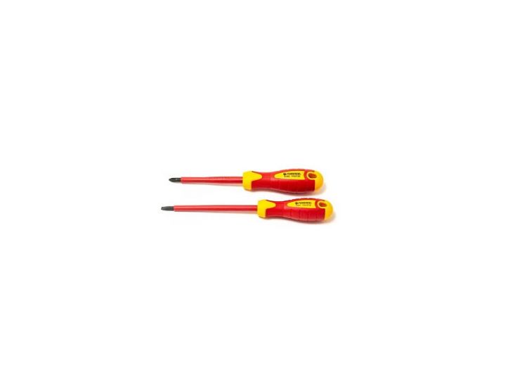 Set de șurubelnițe dielectrice Forsage 2 buc., CrV6150, în blister F-2028DE
