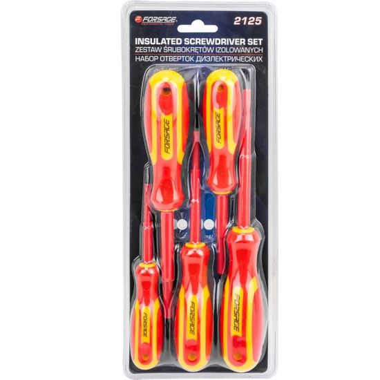 Set șurubelnițe izolate Forsage F-2125 (5 piese)
