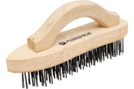 Perie manuală de sârmă Forsage cu mâner în formă de „U”, carcasă din lemn F-340115227