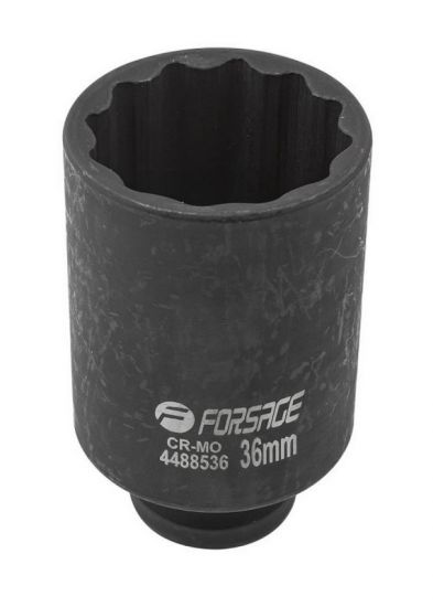 Cap tubular de impact adânc Forsage F-4488536, 12 muchii, 36 mm, 1/2" DR