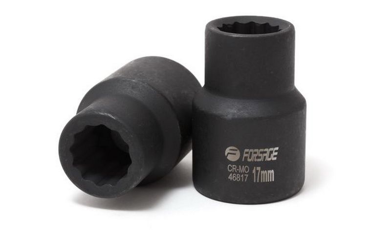 Cap tubular de impact 12 fețe 17 mm, 3/4" Forsage F-46817