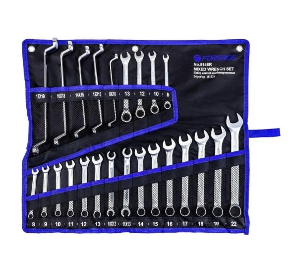 Set de chei universale Forsage F-5148R 24 piese, pe suport textil