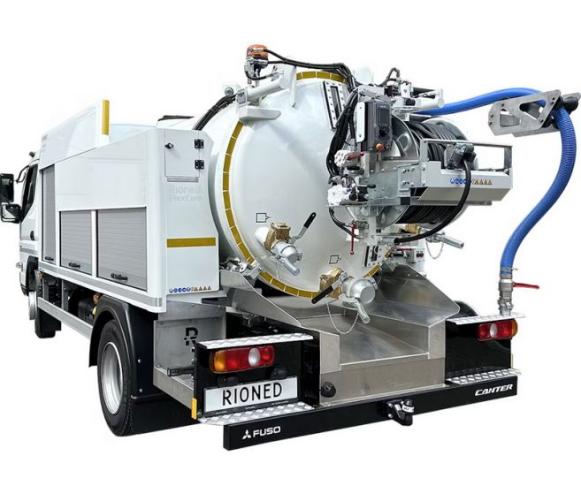 Rioned FlexCom - Unitate manevrabilă combinată (canalizare/aspirare) pentru zone cu acces limitat
