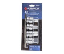Набор головок-бит 6-гранных 1/2" Forsage F-40917B (4 шт: 12, 14, 17, 19 мм, L-45 мм)