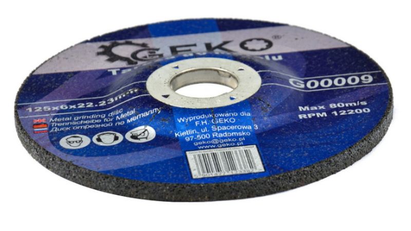Disc de tăiere și șlefuire pentru metal GEKO G00009 (125x6x22,23)