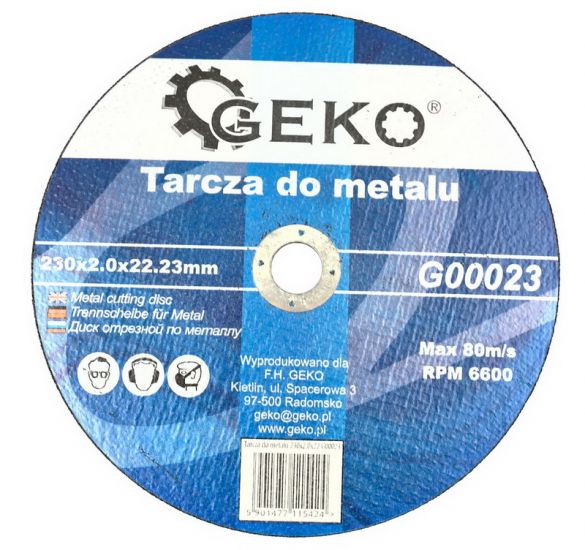 Disc de tăiere pentru metal GEKO G00023 (230×2,0×22,23 mm)