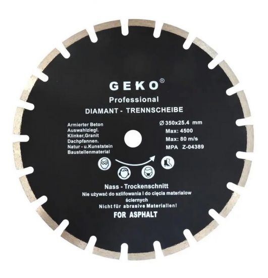 Алмазный отрезной диск GEKO G00279 (350x10х25 мм)