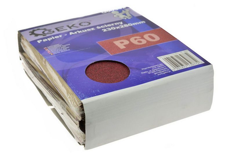 Hârtie abrazivă cu oxid de aluminiu GEKO G00342 230×280 mm P60