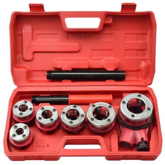 Set pentru filetare cu clichet GEKO G01002, 6 buc (1/4"-1.1/4″)