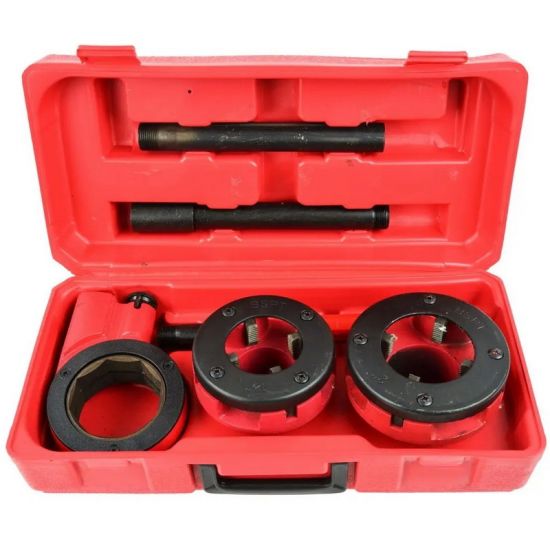 Set de filiere cu mecanism cu clichet GEKO G01003, 1 1/2″ – 2″ BSP