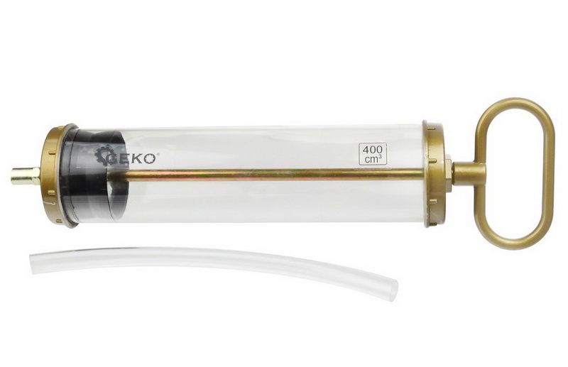 Seringă pentru extracția uleiului GEKO G01152 400 ml (transparentă cu furtun)