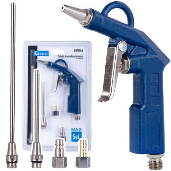 Pistol pneumatic de suflare MAX cu set de 5 duze GEKO G01174A (25/50)