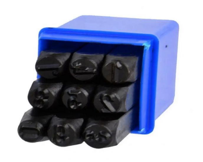 Set de poansoane numerice 8 mm, 9 piese GEKO G01811