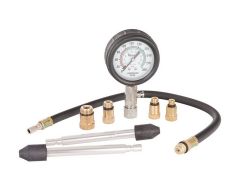 Tester compresie pentru motoare pe benzina, 8 elemente GEKO — G02502