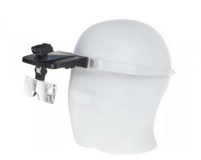 Lupă frontală cu iluminare LED și lentile interschimbabile GEKO G03219