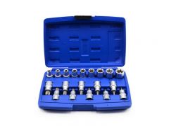 Set tubulare și biți TORX GEKO G13565 (19 piese)