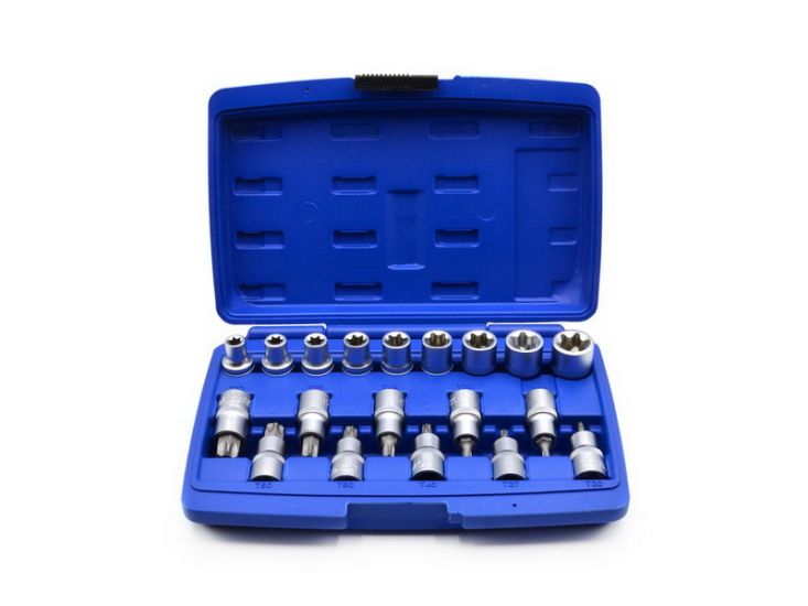 Set tubulare și biți TORX GEKO G13565 (19 piese)