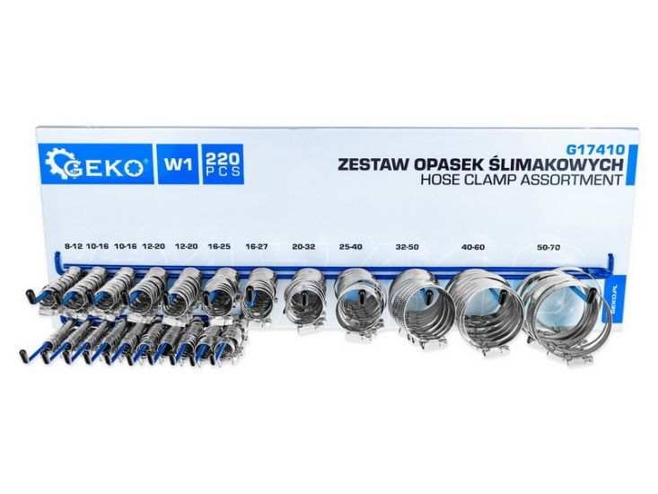Set 220 cleme melcate + adaptoare GEKO — G17410