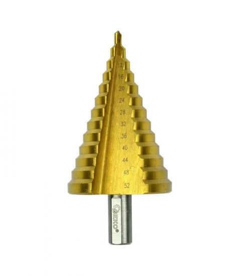 Burghiu în trepte 4–52 mm HSS TiN GEKO G38507