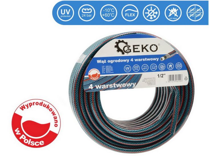 Furtun de grădină 4 straturi 1/2" 20 m GEKO G73782