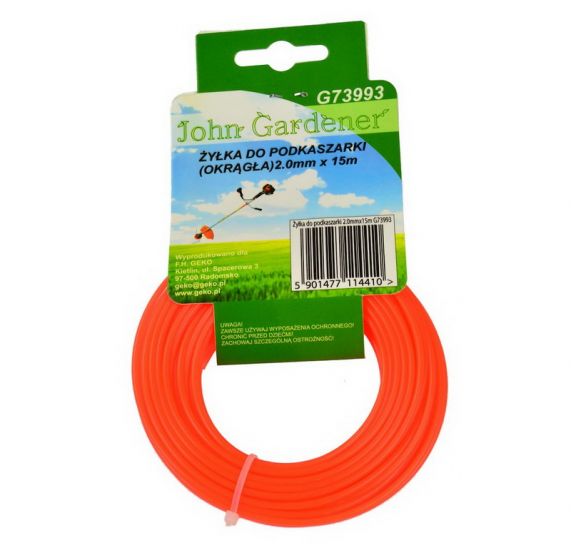 Fir pentru motocoasă 2.0 mm × 15 m (rotund, roșu) GEKO G73993