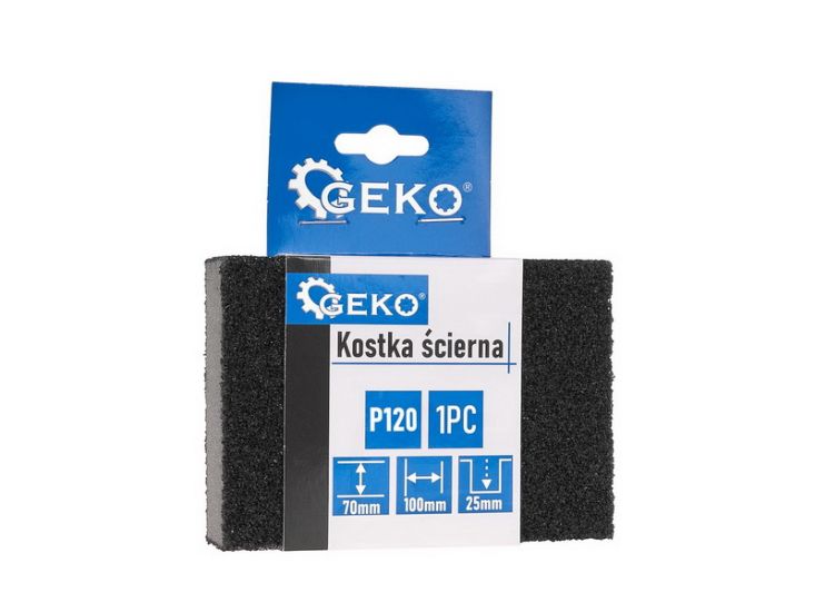 Burete abraziv pentru șlefuire GEKO G78554 P120 (70×100×25 mm)