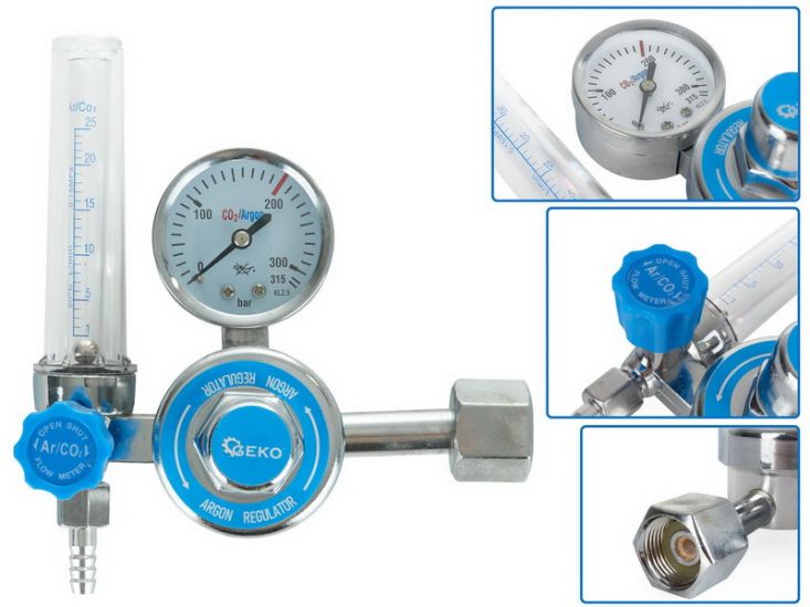 Reductor CO2/ARGON cu rotametru GEKO G80075