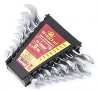 Набор рожковых ключей KINGTUL KT-1008MP, 8 предметов (6x7–20x22 мм) в пластиковом держателе