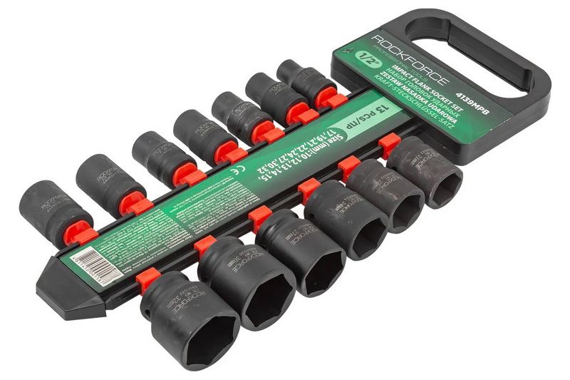 Набор ударных головок Rockforce RF-4139MPB, 1/2", 13 предметов (10–32 мм)