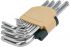 Набор ключей Rockforce TORX Г-образных длинных с отверстием RF-5151LT