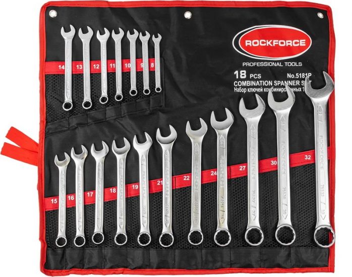 Set chei combinate Rockforce 18 piese în husă RF-5181P