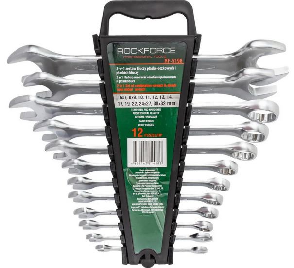 Set de chei combinate și fixe ROCKFORCE RF-5198 12 piese