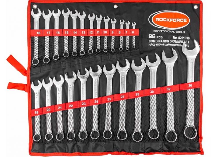 Set de chei combinate Rockforce RF-5261P36, 6–36 mm, 26 piese