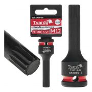 Cap tubular de impact SPLINE TVARDY T00218-12, 1/2", M12, CR-MO