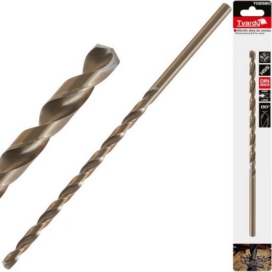 Burghiu pentru metal lung TVARDY T02580 HSS DIN1869 8.0×240 mm