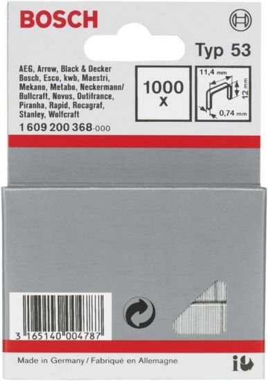 Capse Bosch 1609200367 (tip 53, 11,4×12×0,74 mm, 1000 buc.) Capse Bosch 1609200367 (tip 53, 11,4×12×0,74 mm, 1000 buc.)