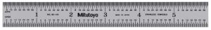 Rigla rigidă Mitutoyo 182-105, de dimensiuni 6″ × 150 mm (≈150 mm)