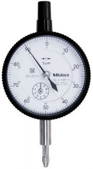 Индикатор (аналоговый) Mitutoyo 2110AB-10 с плоской задней частью (Flat-Back)