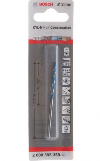 Burghiu universal Bosch Multi Construction 3×40×70 mm 2608595359 Burghiu universal Bosch Multi Construction 3×40×70 mm 2608595359
