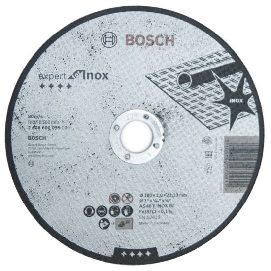 Диск отрезной Bosch Expert for Inox 180 x 2,0 x 22,23 мм (2608600095)