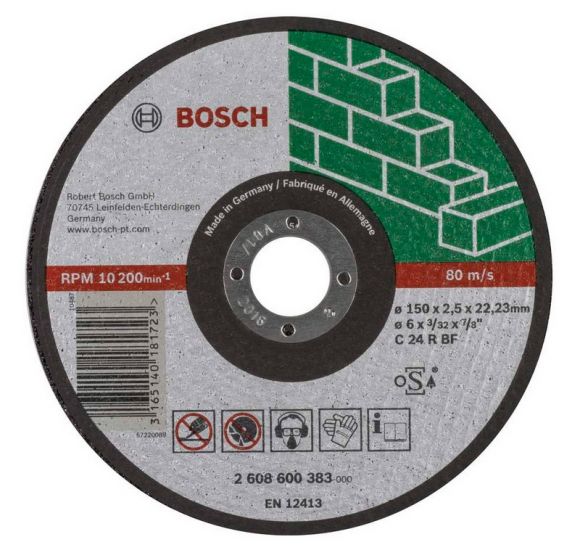 Диск отрезной абразивный Bosch Expert for Stone 150×2,5 мм (2608600383)