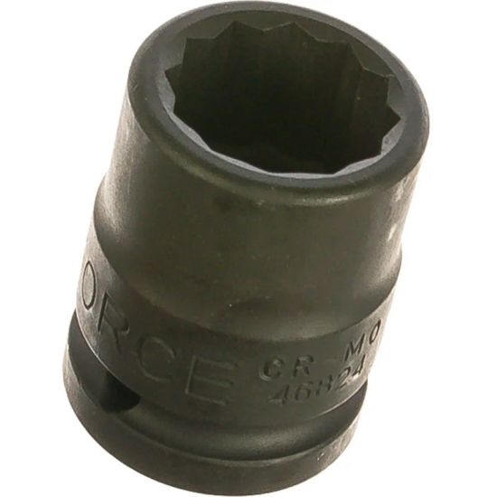 Cap tubular de impact cu 12 muchii FORCE 46824 (24 mm, 3/4")