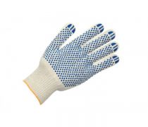 Перчатки рабочие хлопчатобумажные (светлые) с покрытием из ПВХ