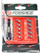 Set de biți de 1/4" cu suport de biți 11 buc.